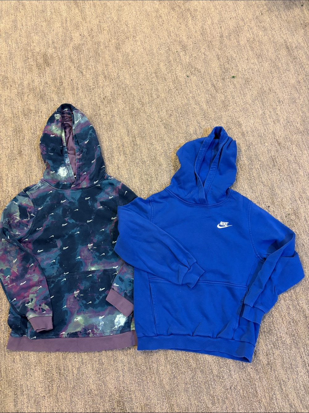 Nike Kids Blue Pullover Hoodie & Galaxy Print Hoodie Set